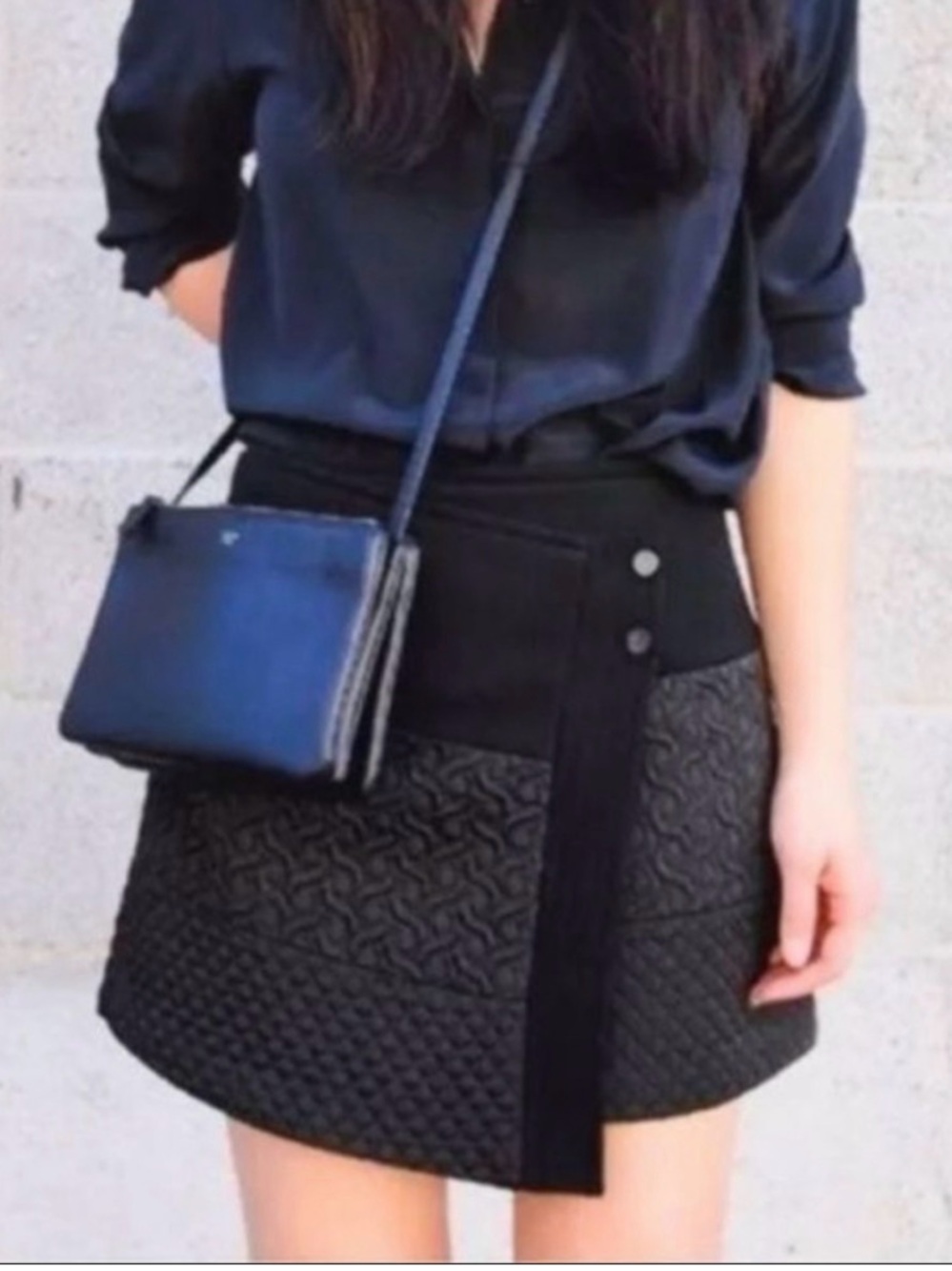 CAbi Swathe wrap mini skirt